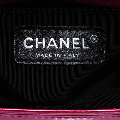 Chanel Metallic Patent Calfskin Quilted Small Boy Flap Pink 7 of 10