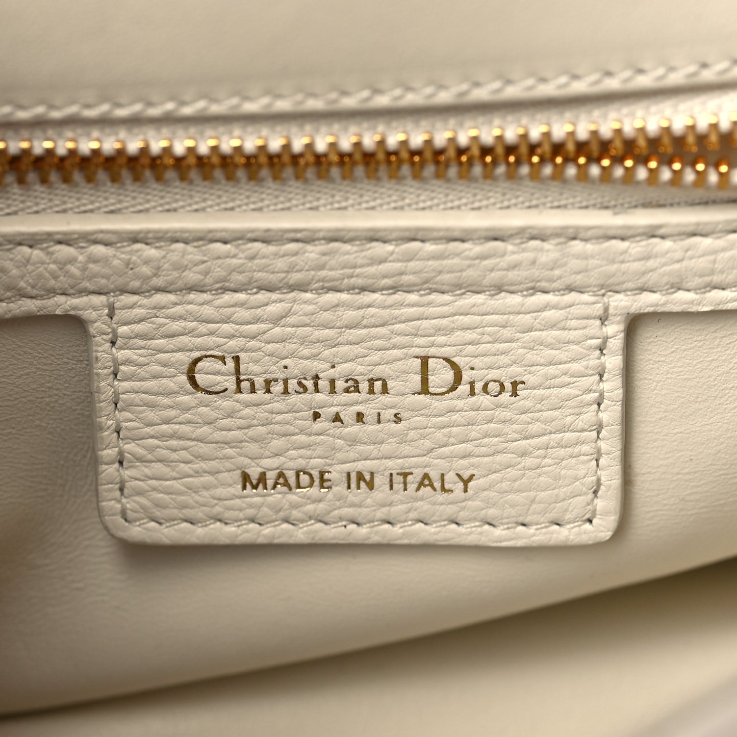 Calfskin Cannage Small Caro Bag Ivory