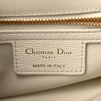 Christian Dior Calfskin Cannage Small Caro Bag Ivory 6 of 10