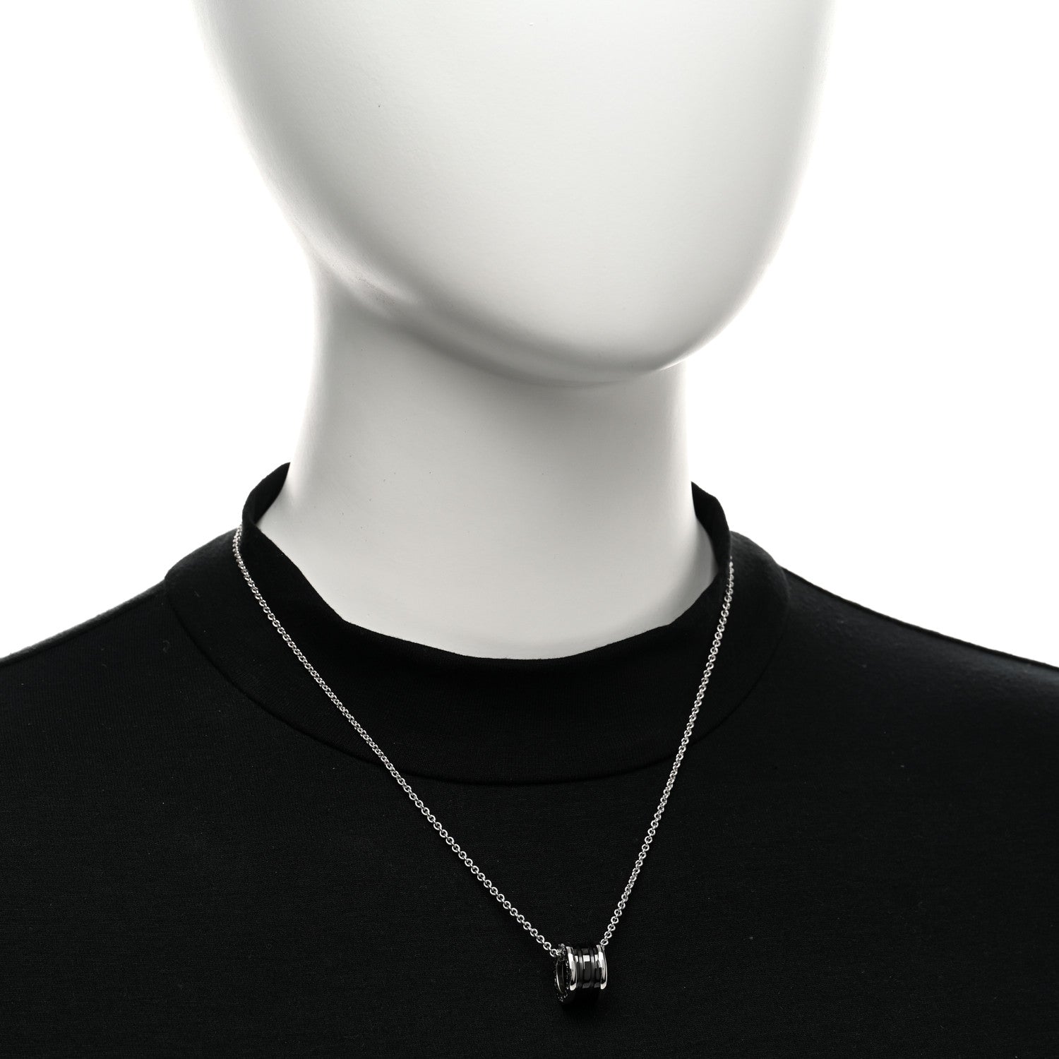 Bulgari Sterling Silver Ceramic Save The Children Pendant Necklace 2 of 4