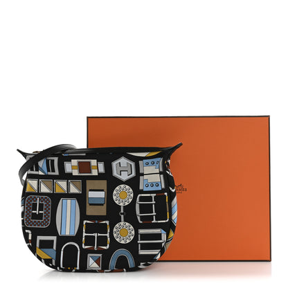 Hermes Silk Sursoie To Go Pouch Bleu Marine Craie Black 12 of 12