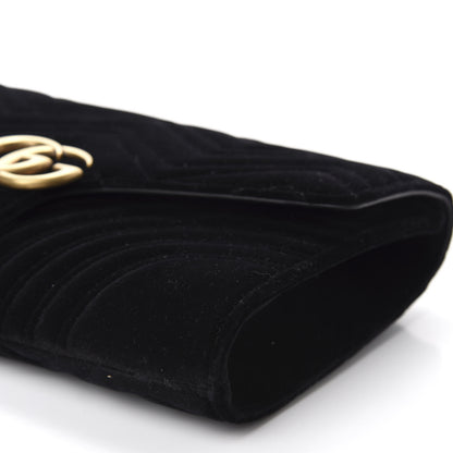 Gucci Velvet Matelasse GG Marmont Clutch Black 7 of 10