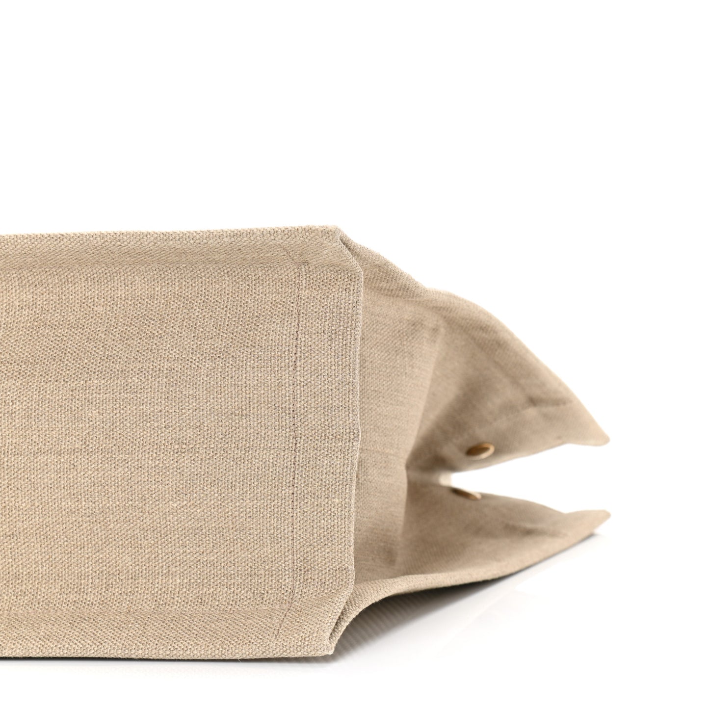 Linen Calfskin Small Rive Gauche Tote Beige Sea Salt