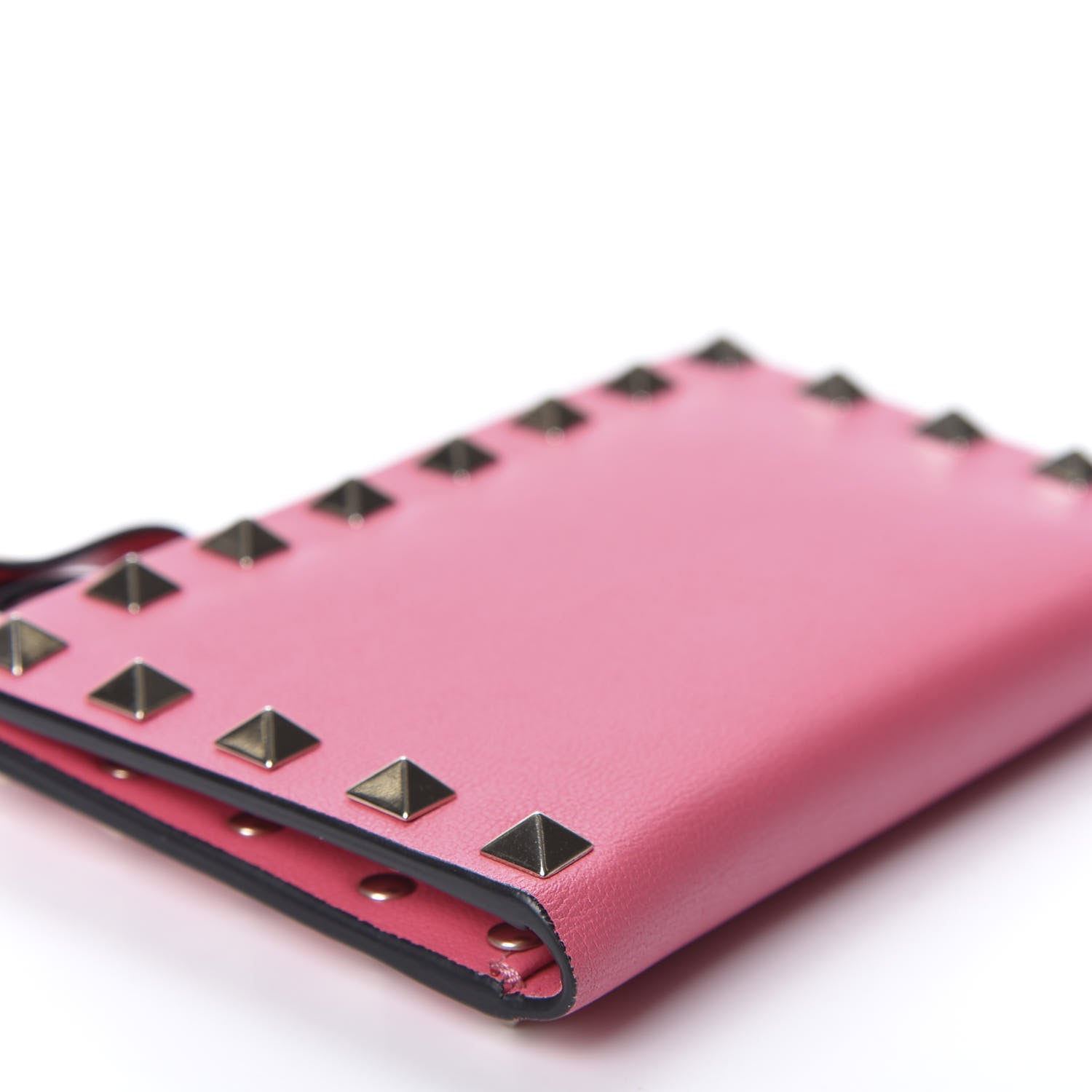 Valentino Garavani Vitello Rockstud Coin Case Card Holder Shadow Pink 5 of 8