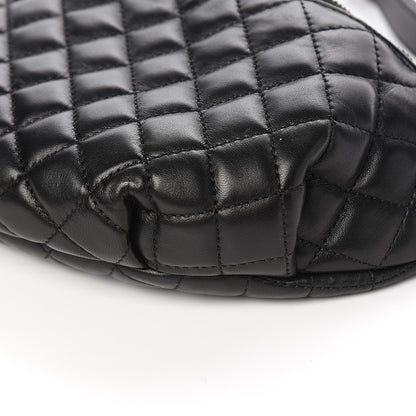 Chanel Lambskin Quilted Banane Waist Bag Fanny Pack Black 8 of 10