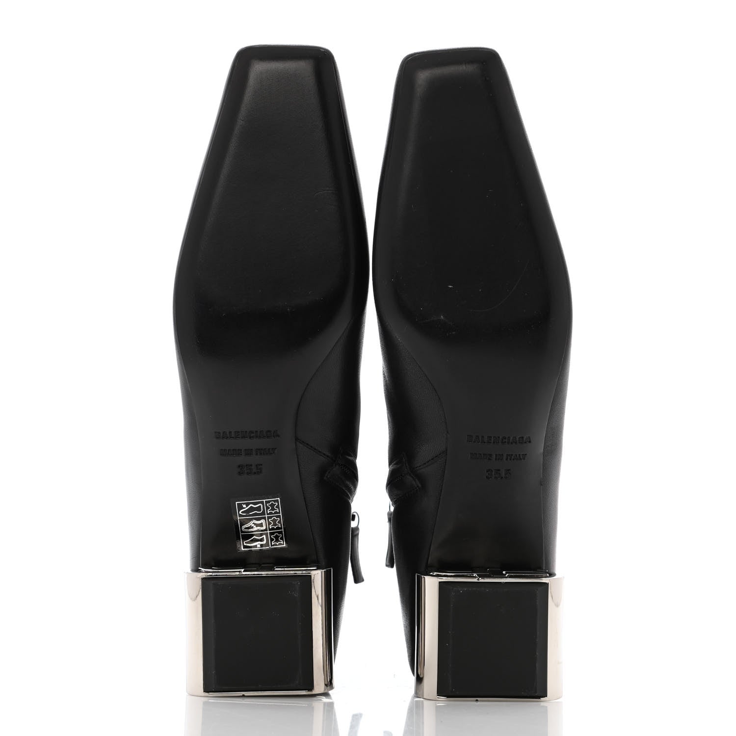 Balenciaga Sheepskin Typo Ankle Booties 35.5 Black 13 of 21