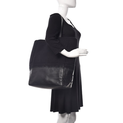 Chanel Wool Calfskin Sport North South Tote Black 2 of 9