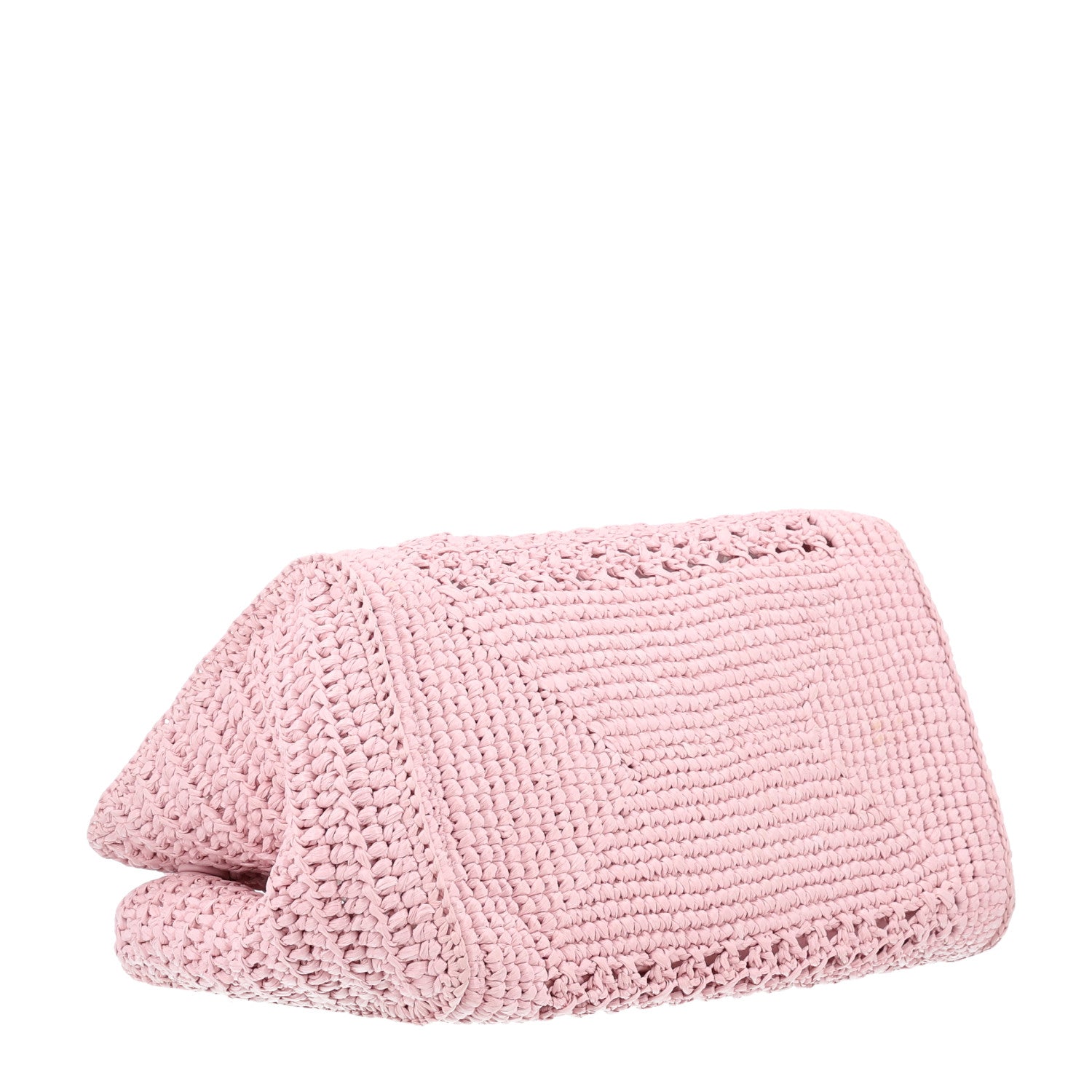 Miu Miu Fabric Crochet Knit Tote Alabaster Pink 4 of 10