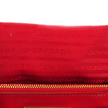Prada Saffiano Vernice Mini Galleria Double Zip Tote Rosso 14 of 15