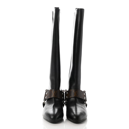Louis Vuitton Calfskin Monogram Rhapsody High Boots 39 Black 2 of 11