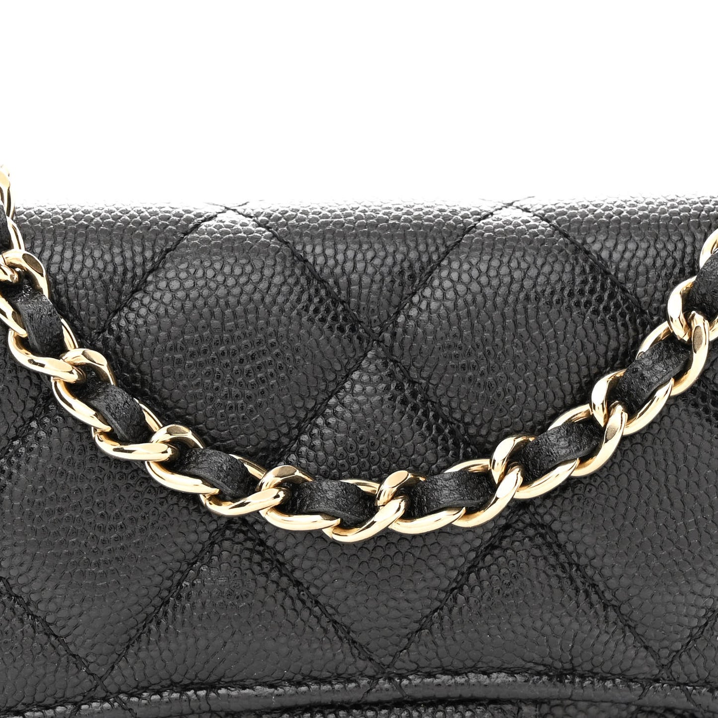 Caviar Quilted Mini Chain Bag Black