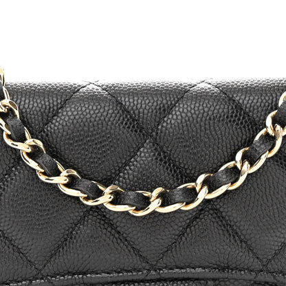 Chanel Caviar Quilted Mini Chain Bag Black 9 of 11