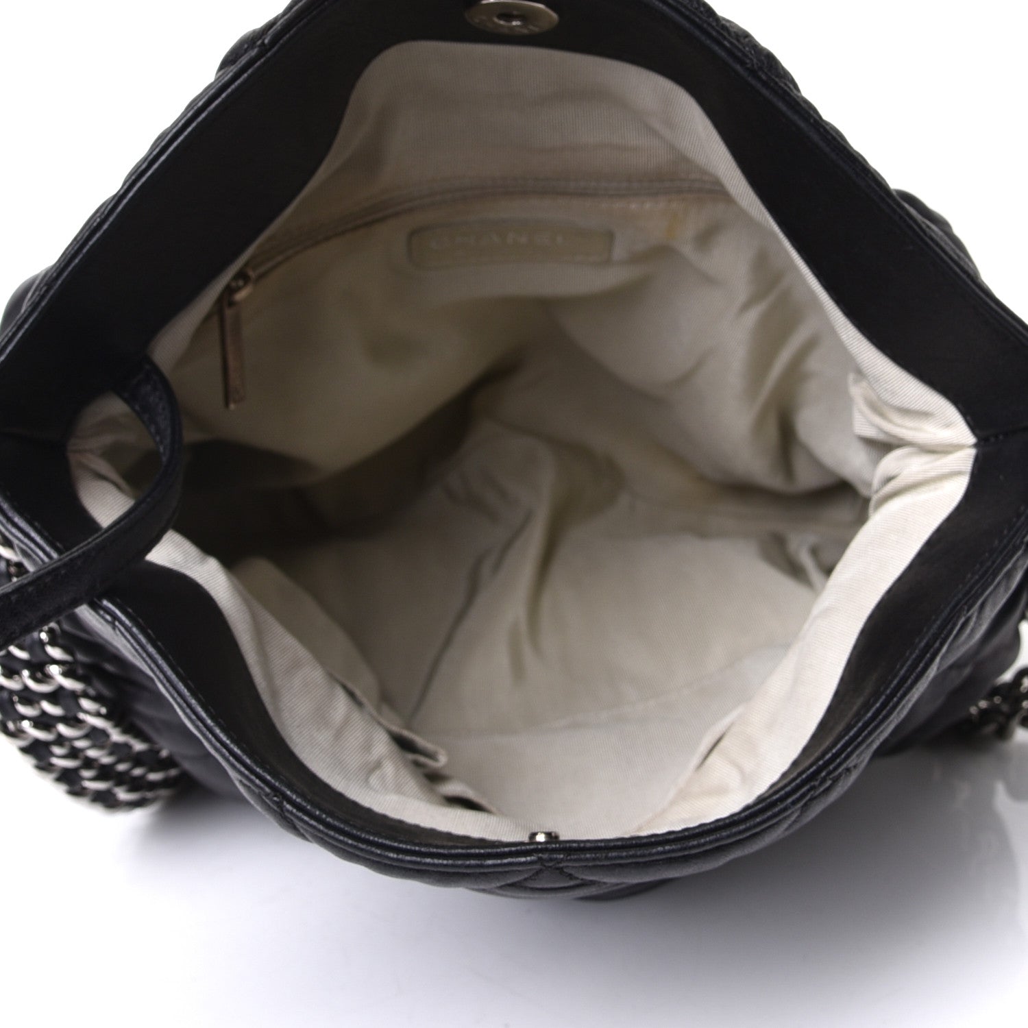 Chanel Washed Lambskin Chain Around Hobo Black 7 of 10