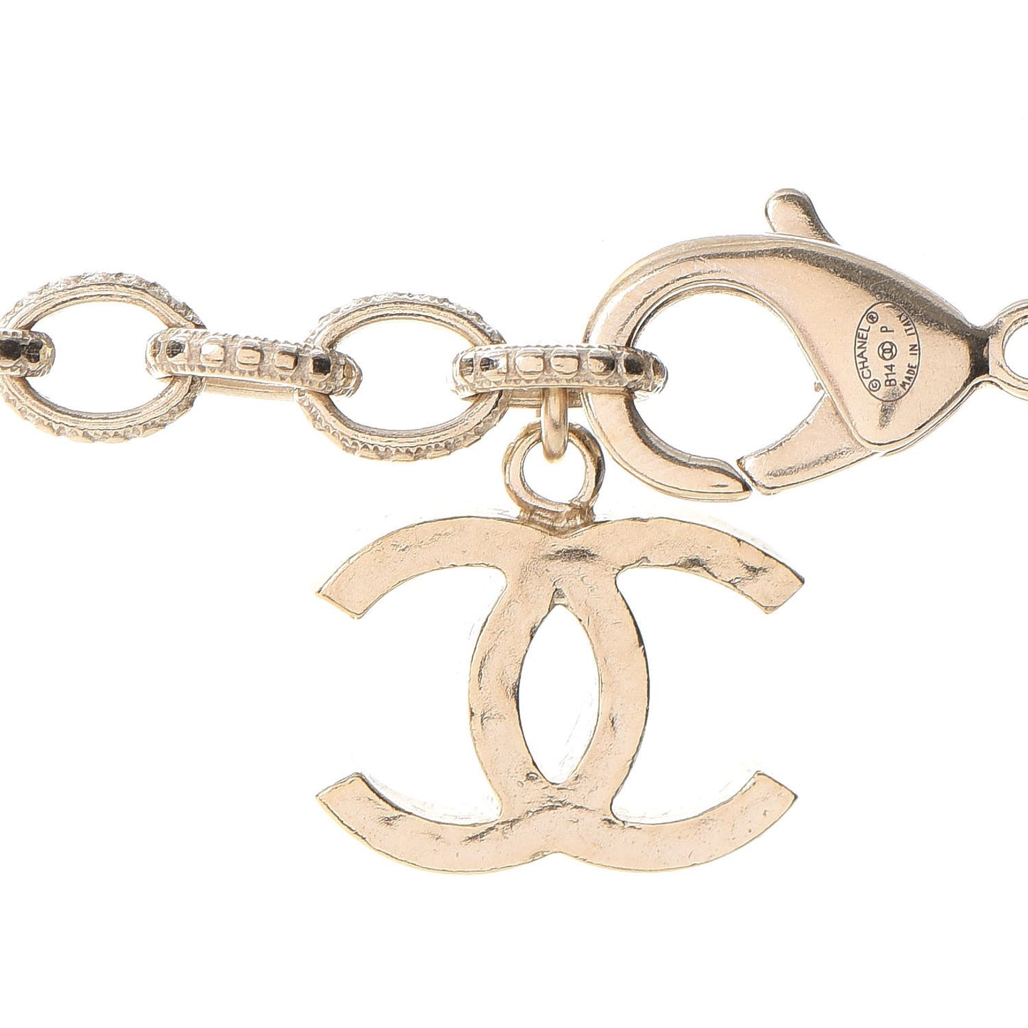 CC Coco Camellia Coin Necklace Gold
