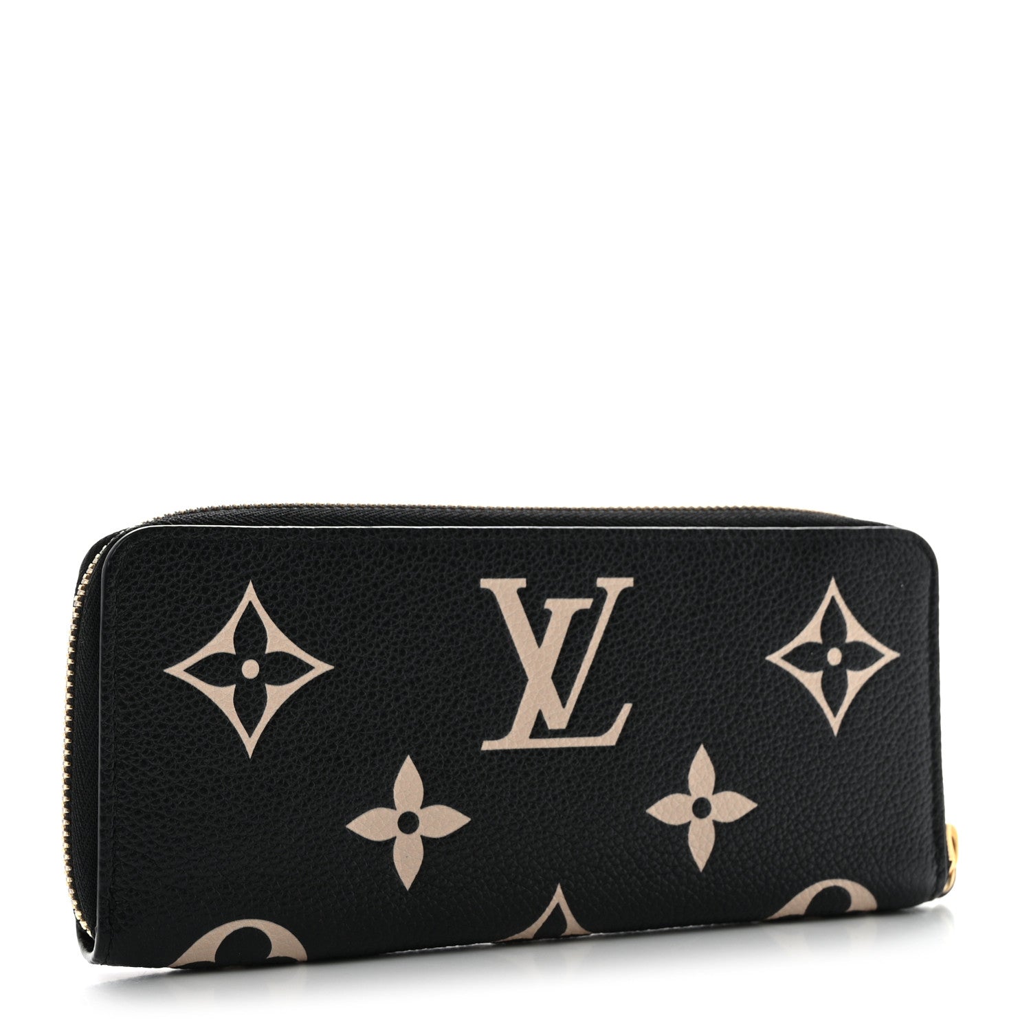 Louis Vuitton Empreinte Monogram Giant Clemence Wallet Black Beige 3 of 7