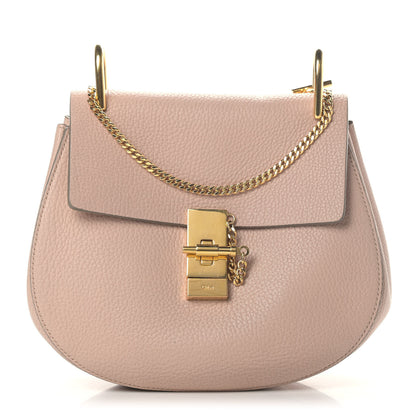Chloe Grained Lambskin Drew Shoulder Bag Cement Pink 1 of 5