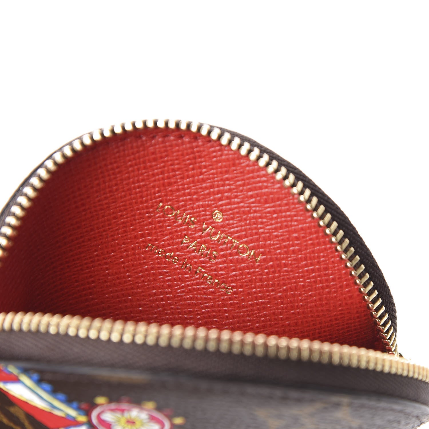 Louis Vuitton Monogram 2020 Christmas Animation Bumper Cars Round Coin Purse Coquelicot 8 of 9