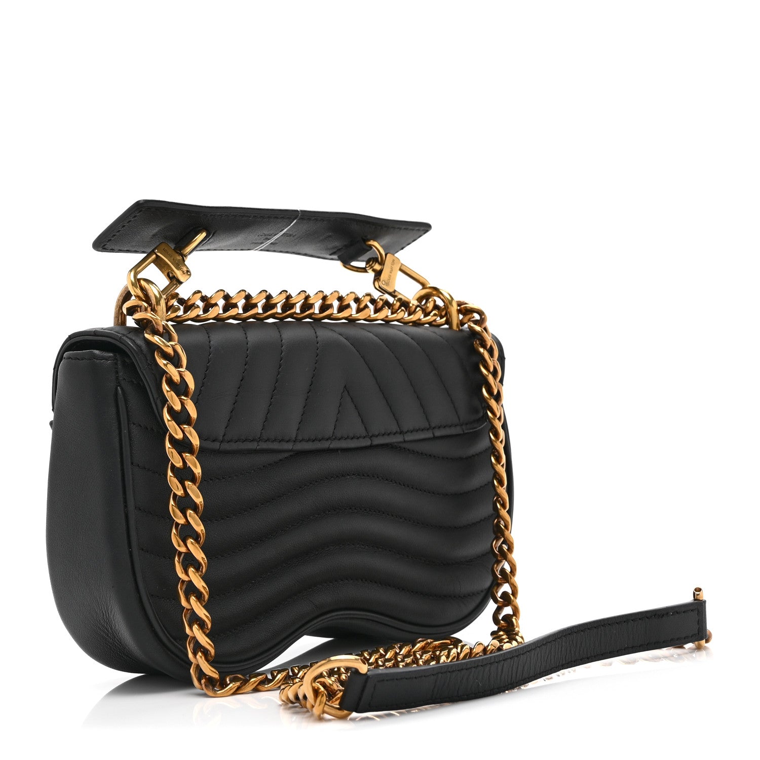 Louis Vuitton Calfskin New Wave Chain PM Black 3 of 10