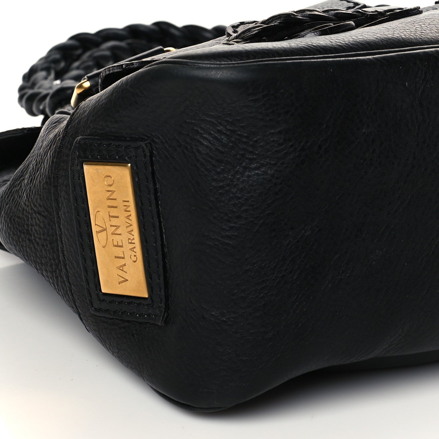Valentino Garavani Calfskin Large Histoire Black 7 of 8