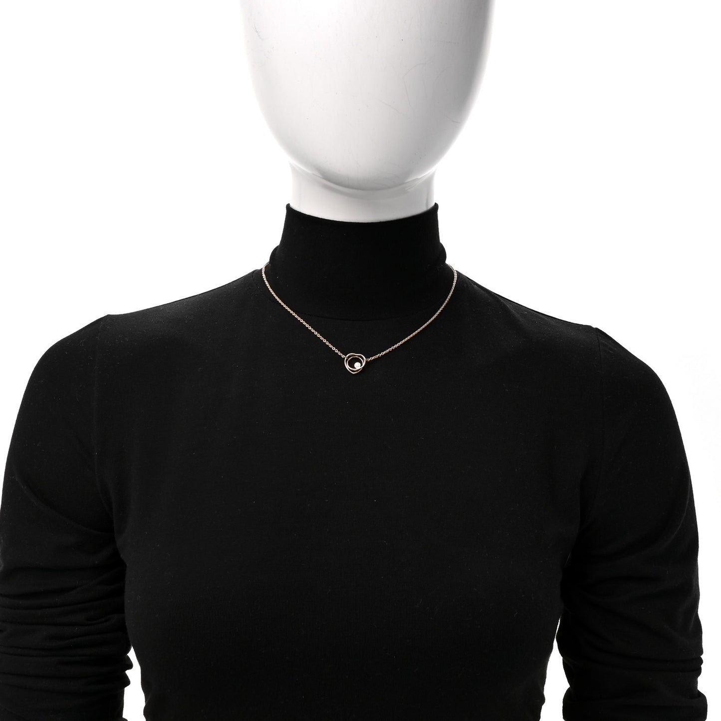 18K Rose Gold Diamond TPM Vertige Coeur Necklace
