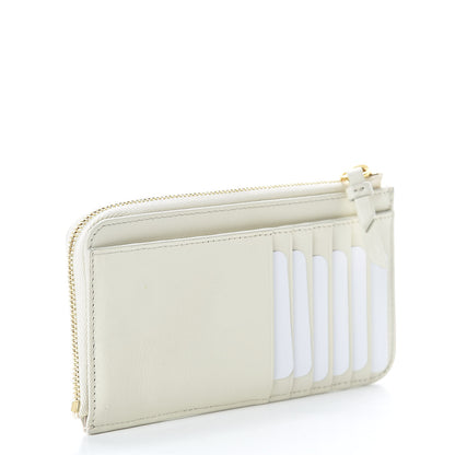Chloe Smooth Calfskin Logo Vick Zip Card Case Natural White 3 of 9