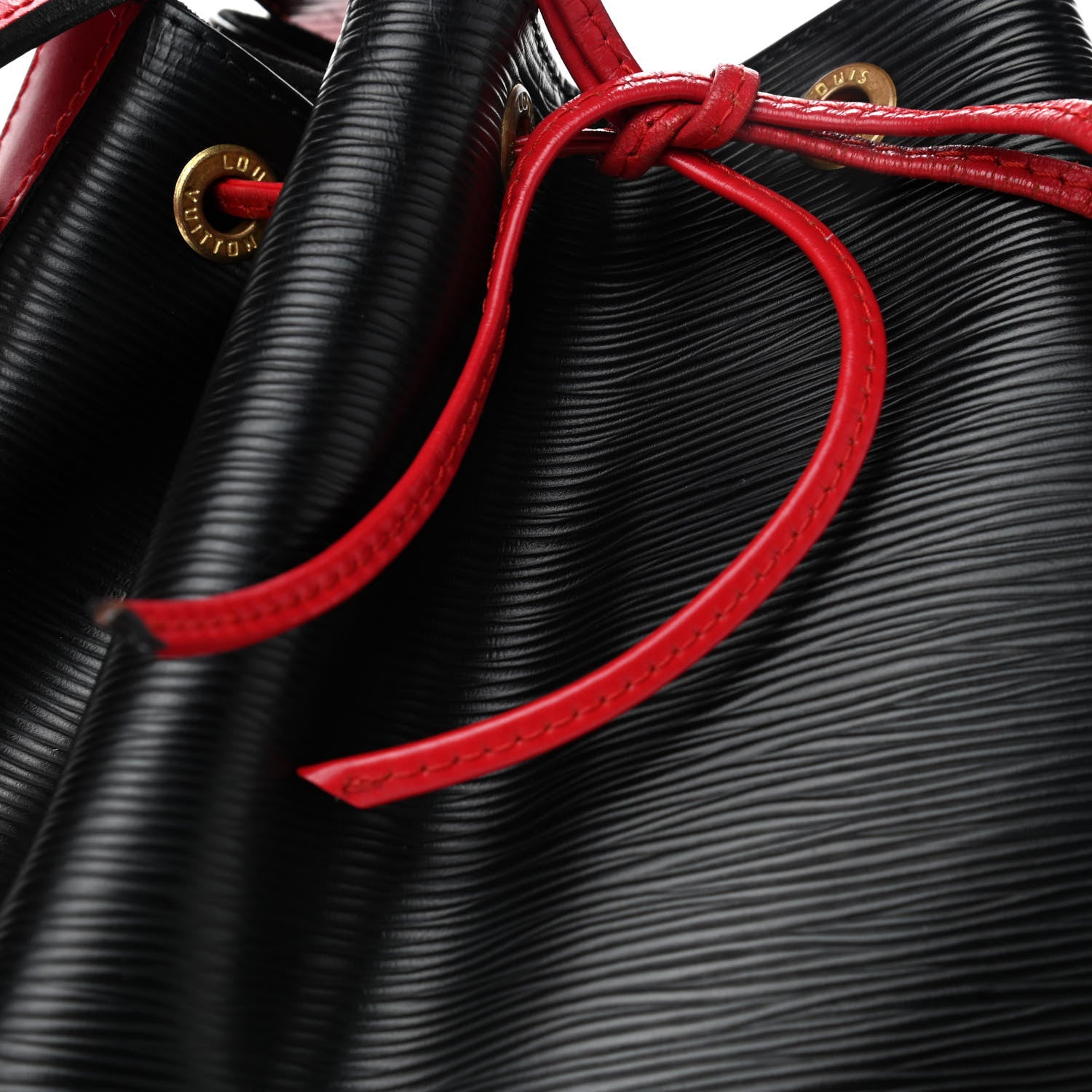 Louis Vuitton Epi Bi-Color Noe Castillan Red Black 7 of 15