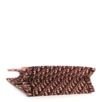 Christian Dior Oblique Medium Book Tote Burgundy Multicolor 4 of 8