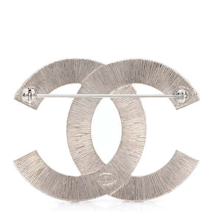 Chanel Baguette Crystal CC Brooch Silver 3 of 5