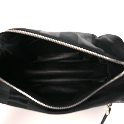 Fendi Recycled Nylon Vitello Grace Light Pequin Logo Travel Pouch Black Sunflower 5 of 8