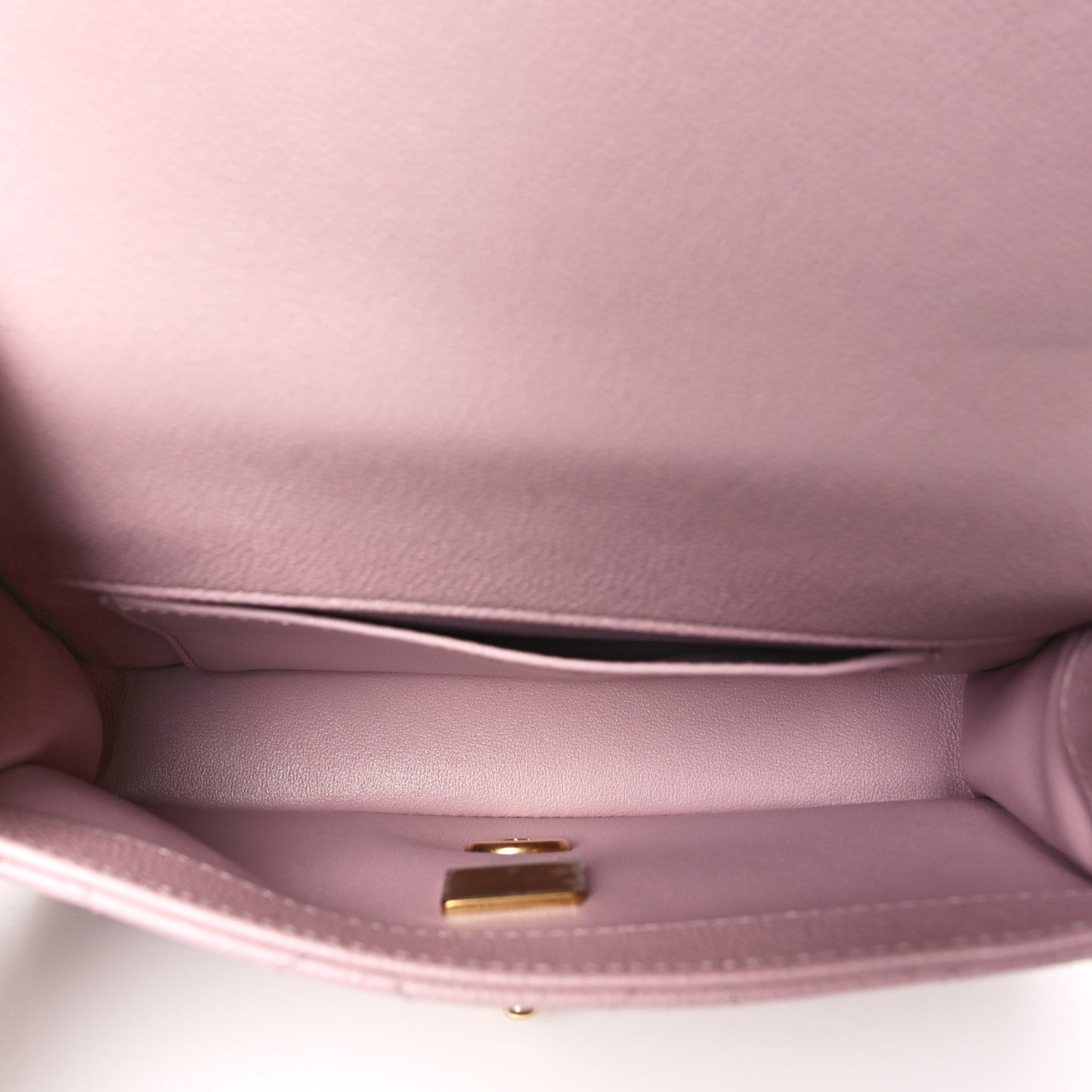 Caviar Quilted Mini Rectangular Sweetheart Flap Lilac