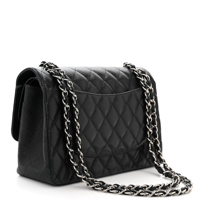 Chanel Caviar Quilted Jumbo Double Flap Black 3 of 11