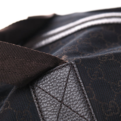 Gucci Denim Monogram Large Collapsible Carry On Duffle Bag Brown 10 of 10