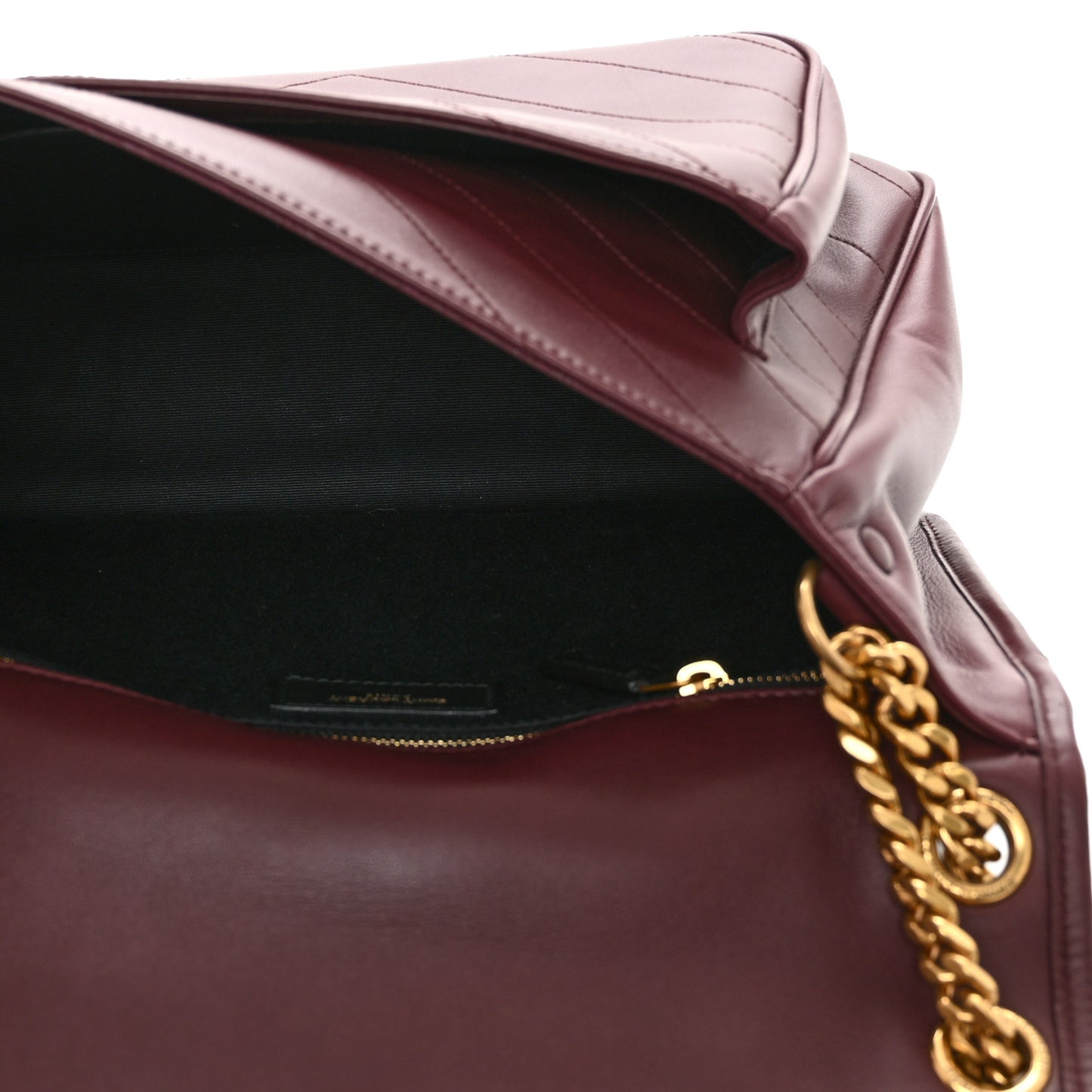 Lambskin Matelasse Monogram Medium Niki Chain Satchel Rouge Legion
