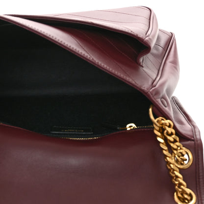 Saint Laurent Lambskin Matelasse Monogram Medium Niki Chain Satchel Rouge Legion 5 of 13