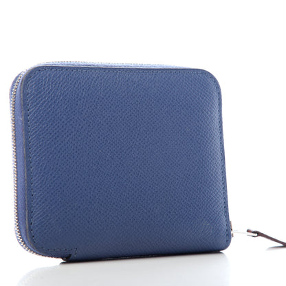 Hermes Epsom Silk'In Compact Wallet Bleu Brighton 3 of 6