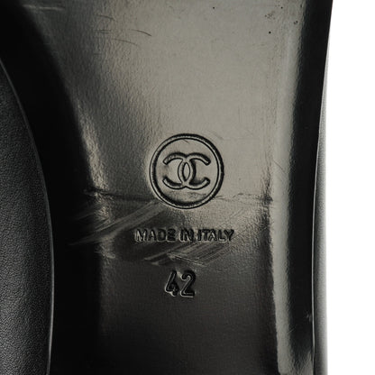 Chanel Lambskin Cap Toe CC Ballerina Flats 42 Black 6 of 11