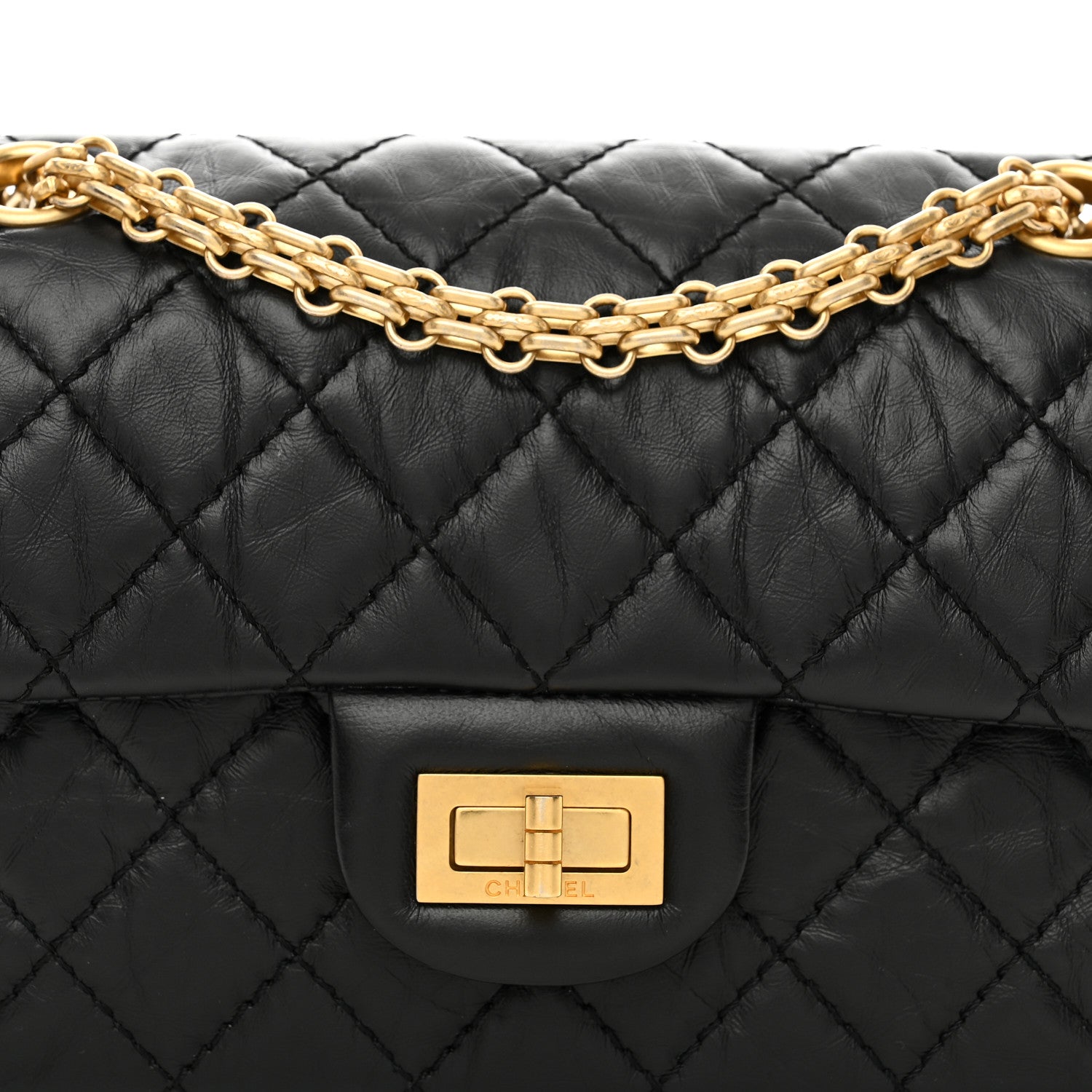 Chanel Aged Calfskin Quilted 2.55 Reissue Mini Flap Black 5 of 11