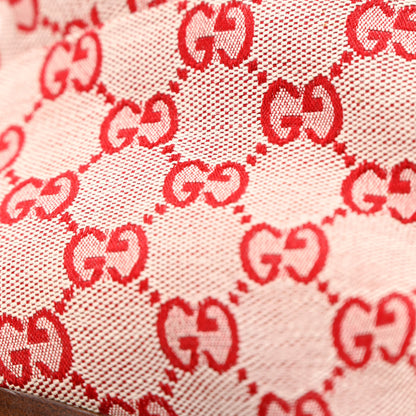Gucci Monogram Over The Knee Boots 39.5 Gardenia Hibiscus Red 6 of 12