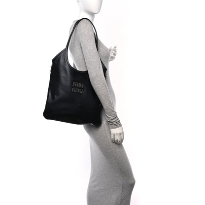 Miu Miu Nappa Ivy Bag Black 2 of 9