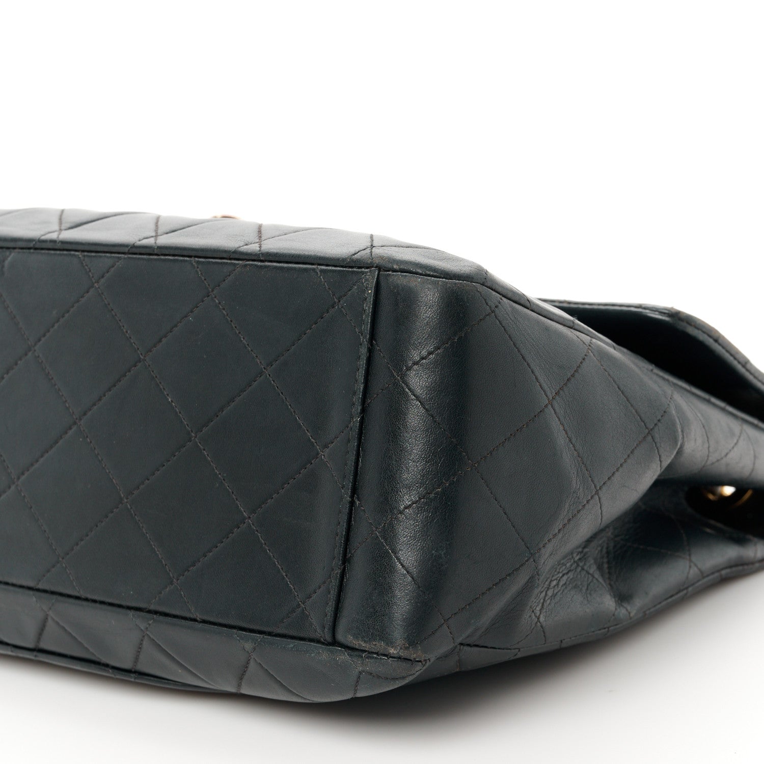 Chanel Lambskin Quilted XL Jumbo Single Flap Black 12 of 16