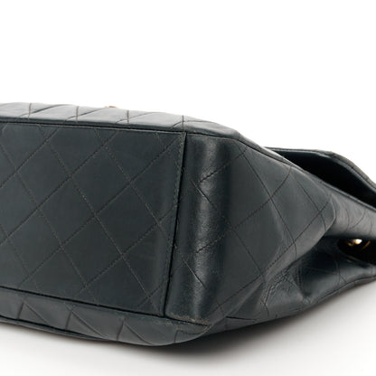 Chanel Lambskin Quilted XL Jumbo Single Flap Black 12 of 16