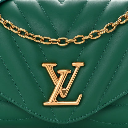 Louis Vuitton Calfskin New Wave Chain Bag MM NM Emerald 7 of 9