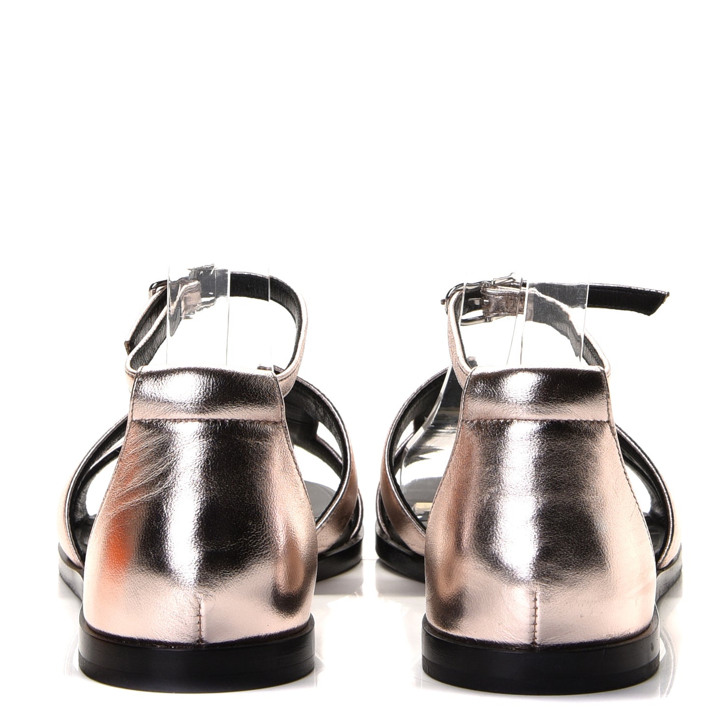 Metallic Nappa Santorini Sandals 35 Rose Doré