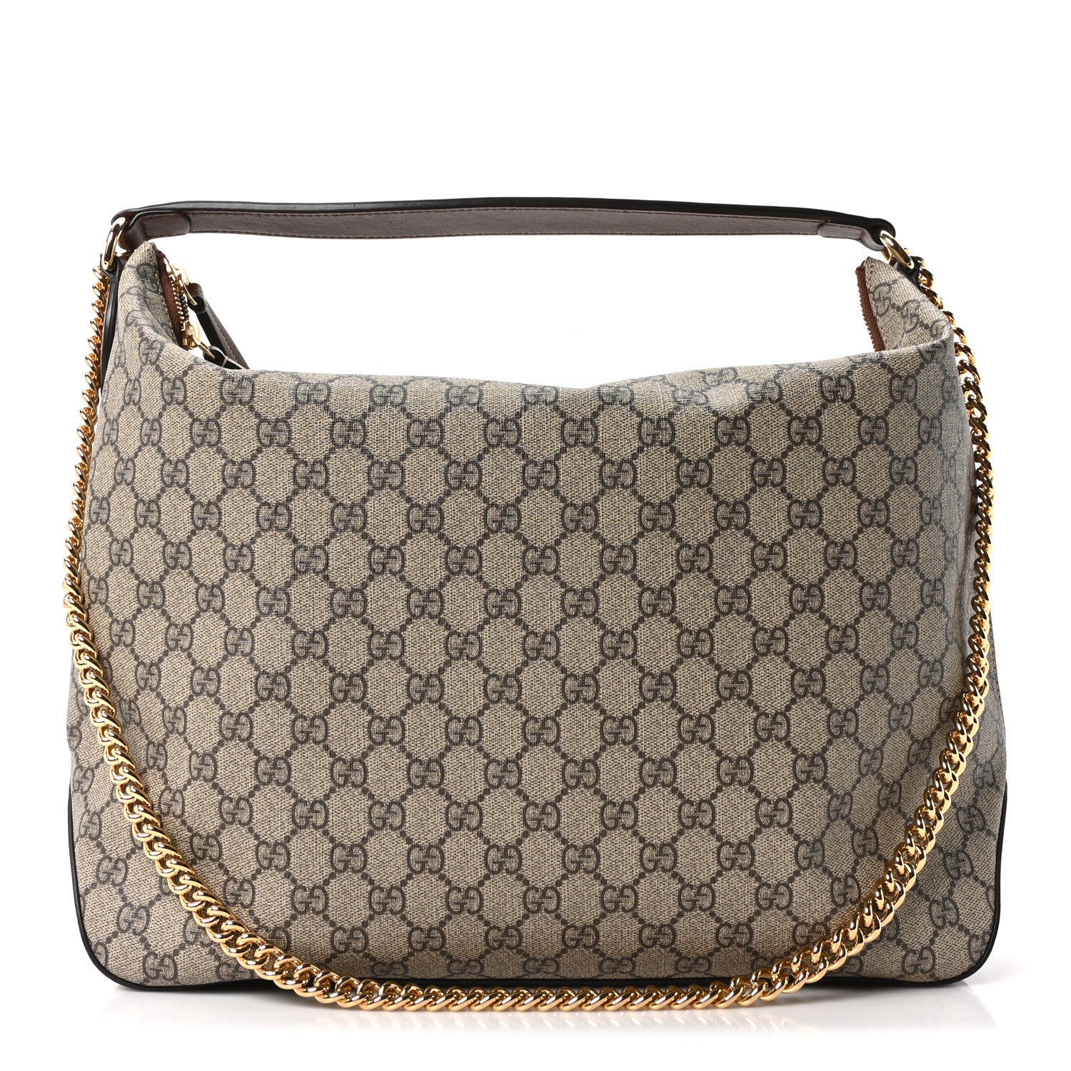 Gucci GG Supreme Monogram Large Linea A Hobo Light Brown 2 of 19