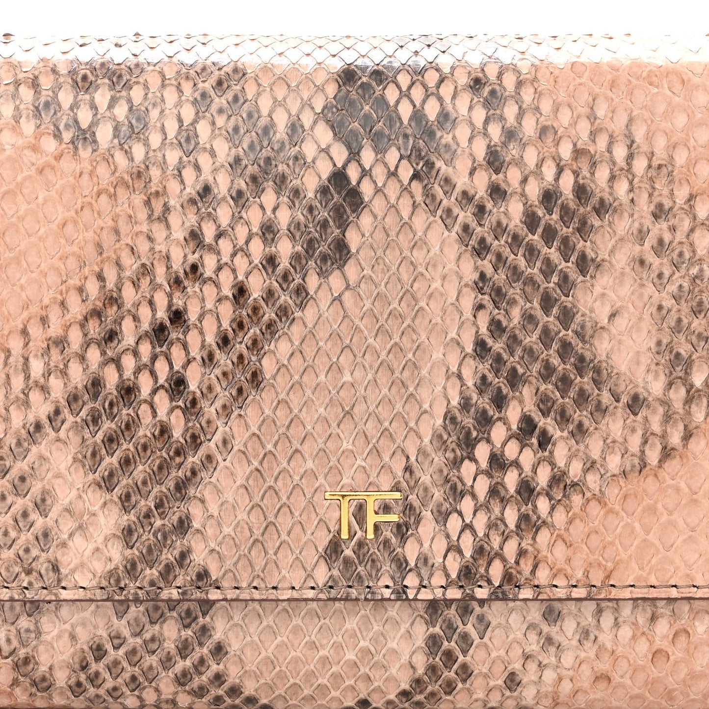 Snakeskin Wallet Beige