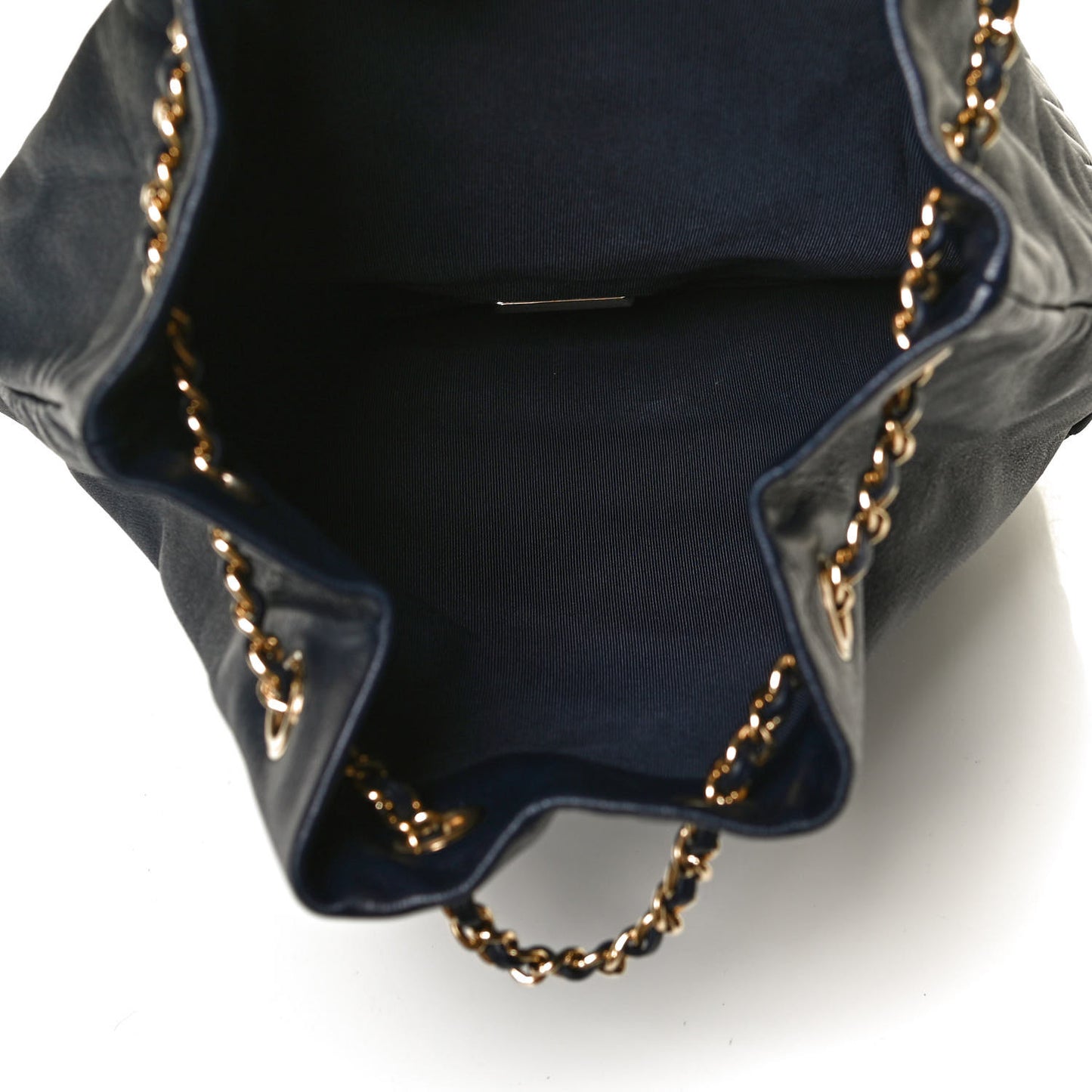 Lambskin Quilted Large In Seoul Backpack Navy