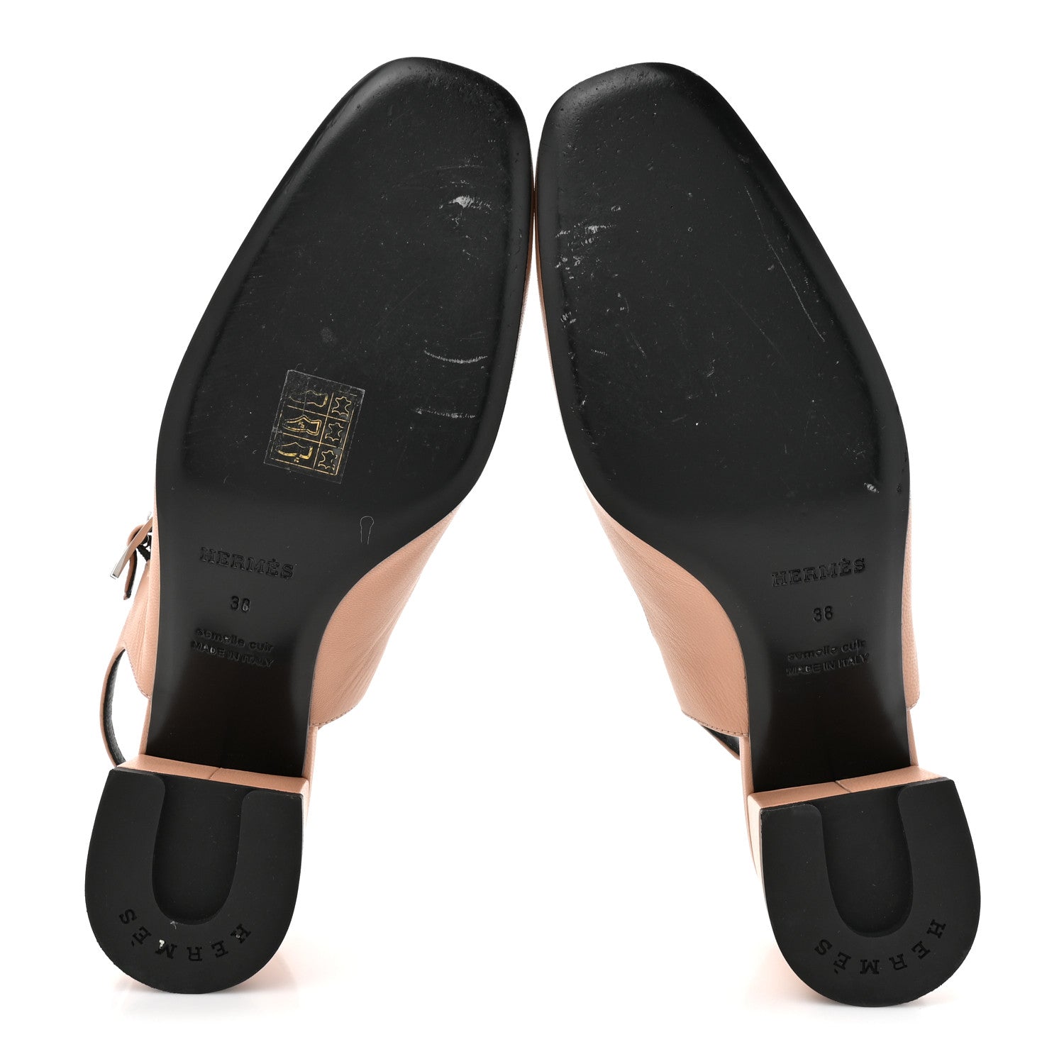 Hermes Goatskin Jackie 50 Pumps 38 Rose Antique 6 of 11
