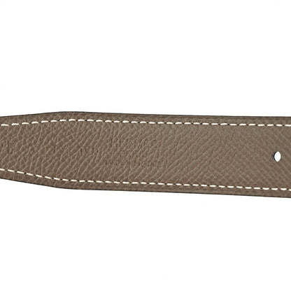Hermes Swift Epsom 24mm Belt Strap 75 Black Etoupe 3 of 4
