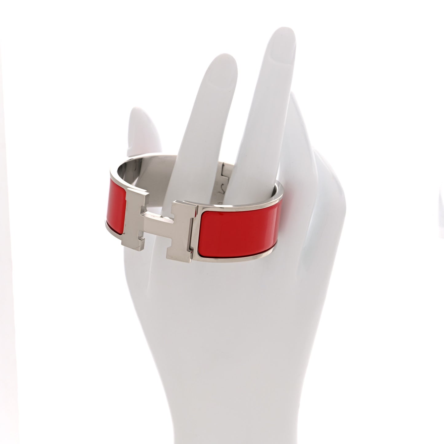 Enamel Wide Clic Clac H Bracelet PM Red