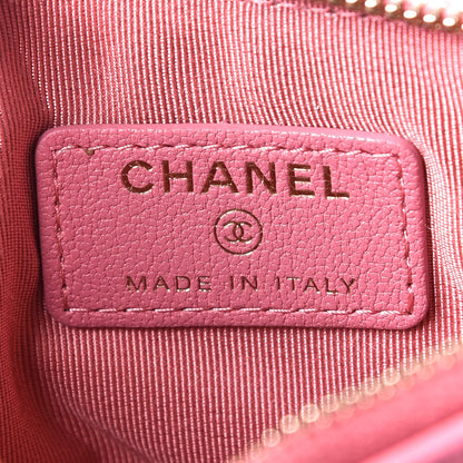Chanel Sheepskin Quilted Small Vintage Mademoiselle Cosmetic Case Dark Pink 6 of 8